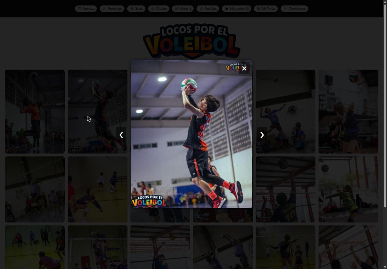 Galería de fotos de la liga con zoom